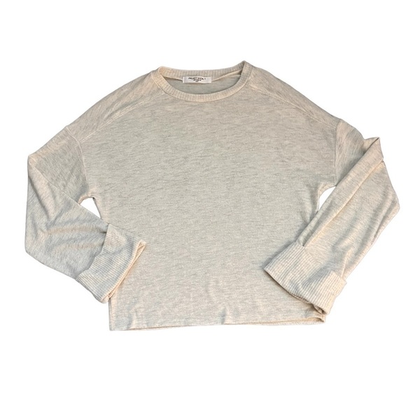 Project Social T Sweaters - PROJECT SOCIAL T - Women’s Cream Cuffed CrewNeck Sweater - Size Small